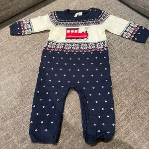 Janie and Jack train onesie 6-12 months